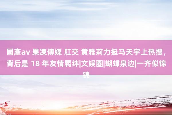 國產av 果凍傳媒 肛交 黄雅莉力挺马天宇上热搜，背后是 18 年友情羁绊|文娱圈|蝴蝶泉边|一齐似锦