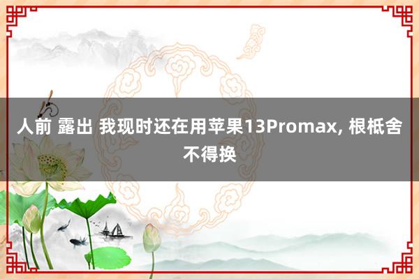 人前 露出 我现时还在用苹果13Promax， 根柢舍不得换