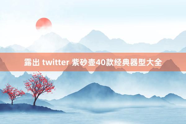 露出 twitter 紫砂壶40款经典器型大全